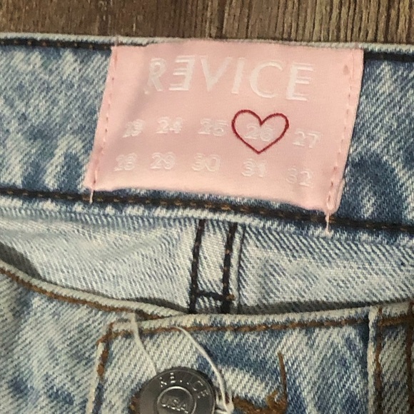 Revice Straight Leg Jeans Women's 26 Distressed Button Fly Light Wash Denim - Picture 2 of 7